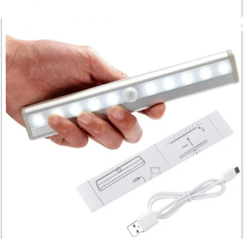 LED sensor light with infrared motion sensor and aluminium shell for cabinet use