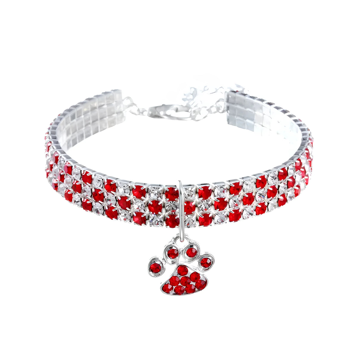 New Pet Collar Diamond Mixed Color Elastic Dogs And Cats Necklace Ornament in multiple colours on white background