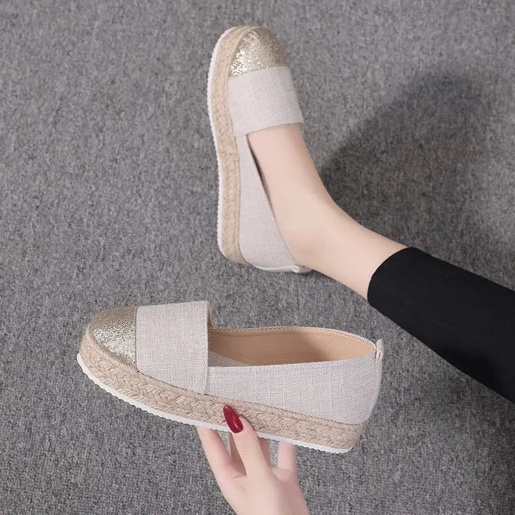 Black and Milky White plus-size canvas oversleeve shoe covers showing round toe design.