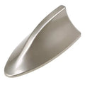 Black ABS car shark fin antenna with adhesive base for stick-on installation on a white car roof