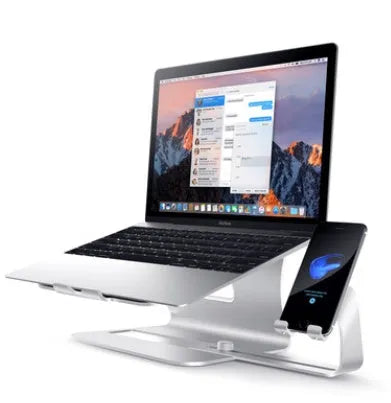 Silver desktop lazy bracket metal monitor riser 26x24x19cm on desk