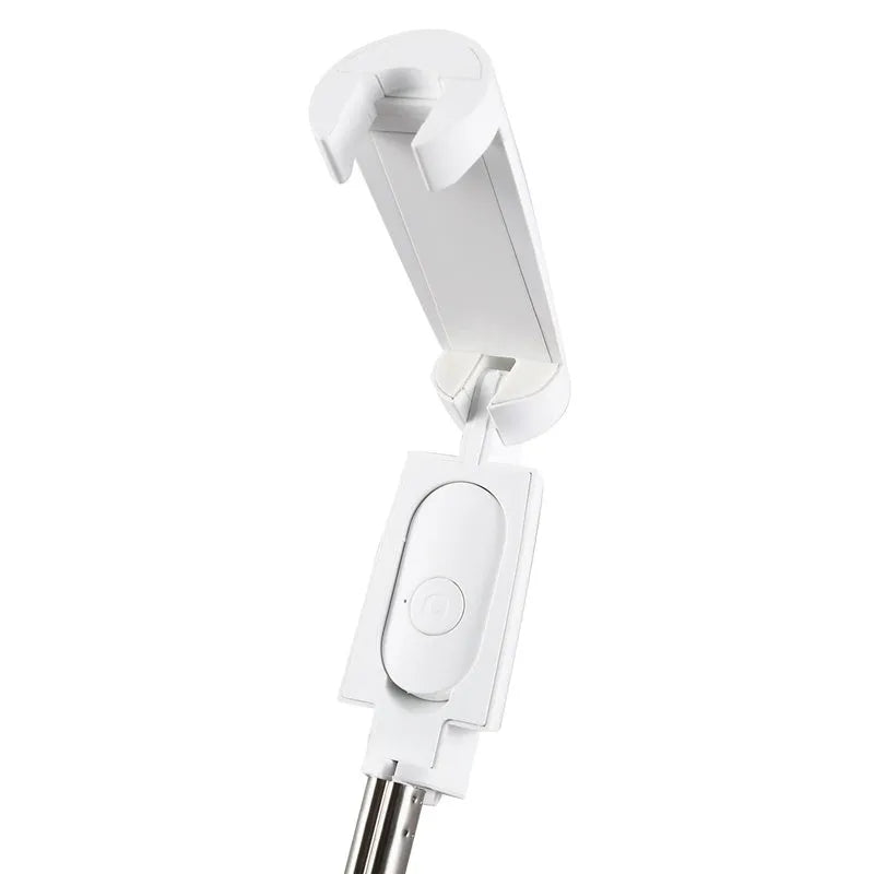 All-in-one selfie artifact with stainless steel construction and Bluetooth remote control for mobile phone photography