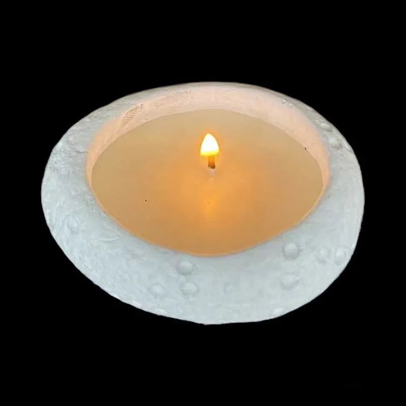 Fair-faced concrete aromatherapy candle candlestick ornament in white or black cement
