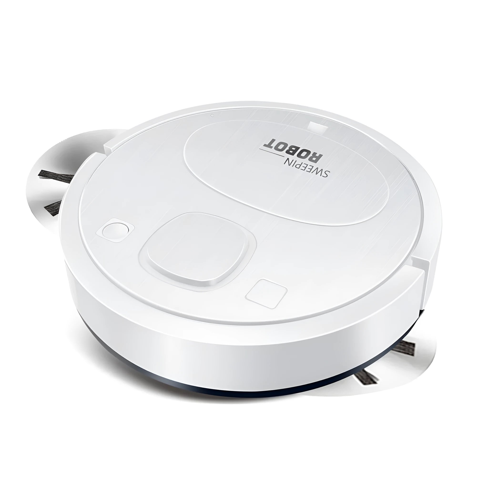 USB charging automatic cleaning machine vacuum sweeper in white with brush and mop accessories