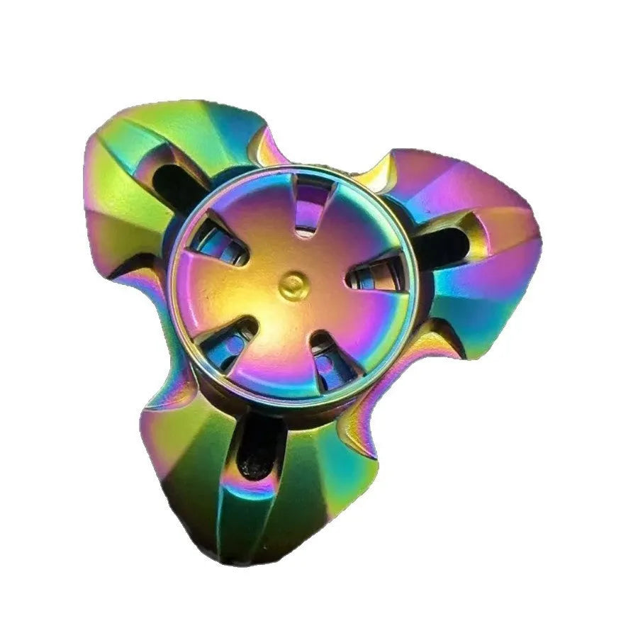 Alloy decompression rotating fingertip gyro toy in gun colour and colourful options for adults