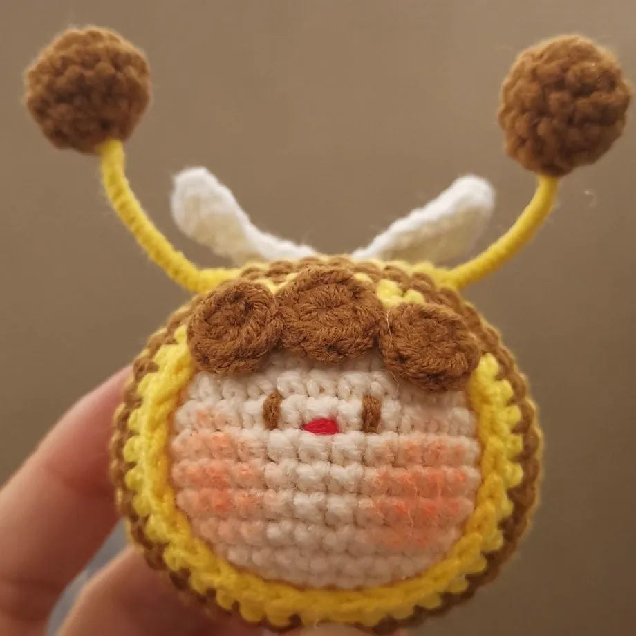 Handmade crocheted bee colonies for woolen dolls in plush material