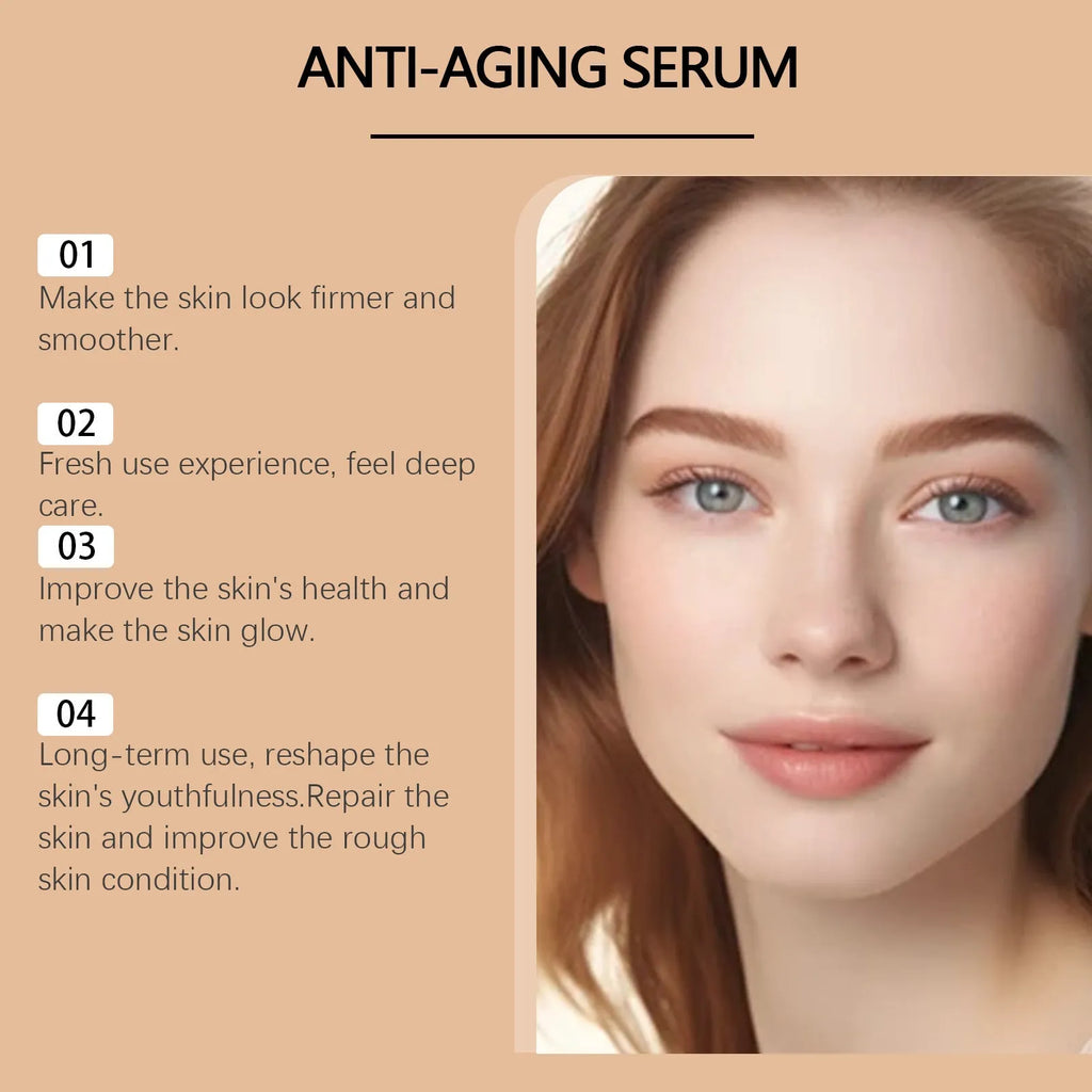 30ml bottle of anti-aging liquid serum with hyaluronic acid and bee venom formula