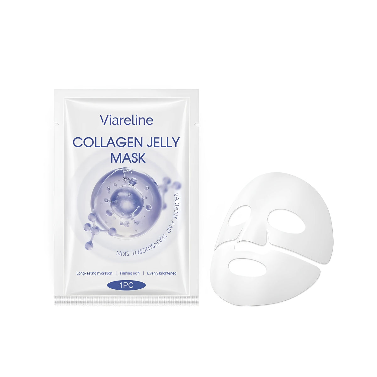 Collagen moisturizing sheet mask single piece with grape seed oil and glycerin