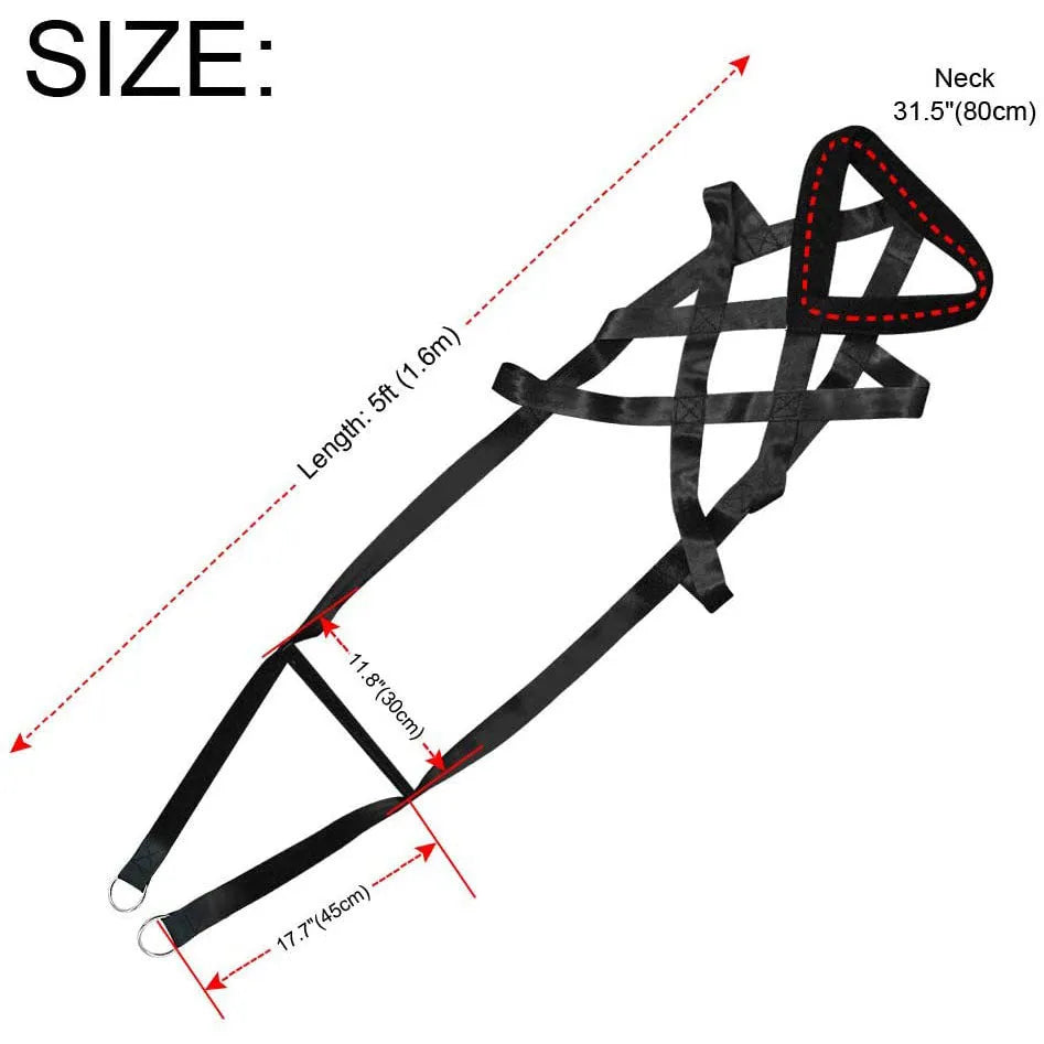 Black cotton dog training lead, 110cm total length, traction belt style for training and walks