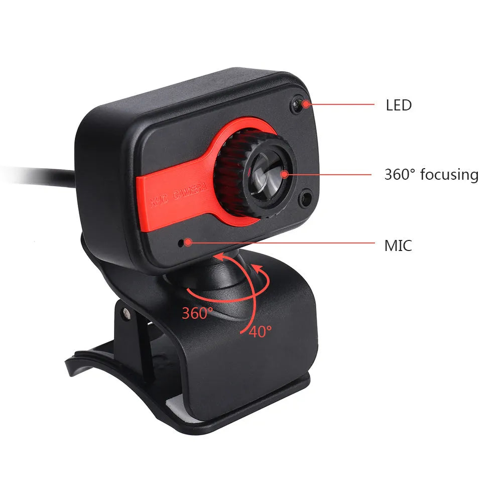 Mini USB driverless video camera with rotating function in blue, red or white colour options