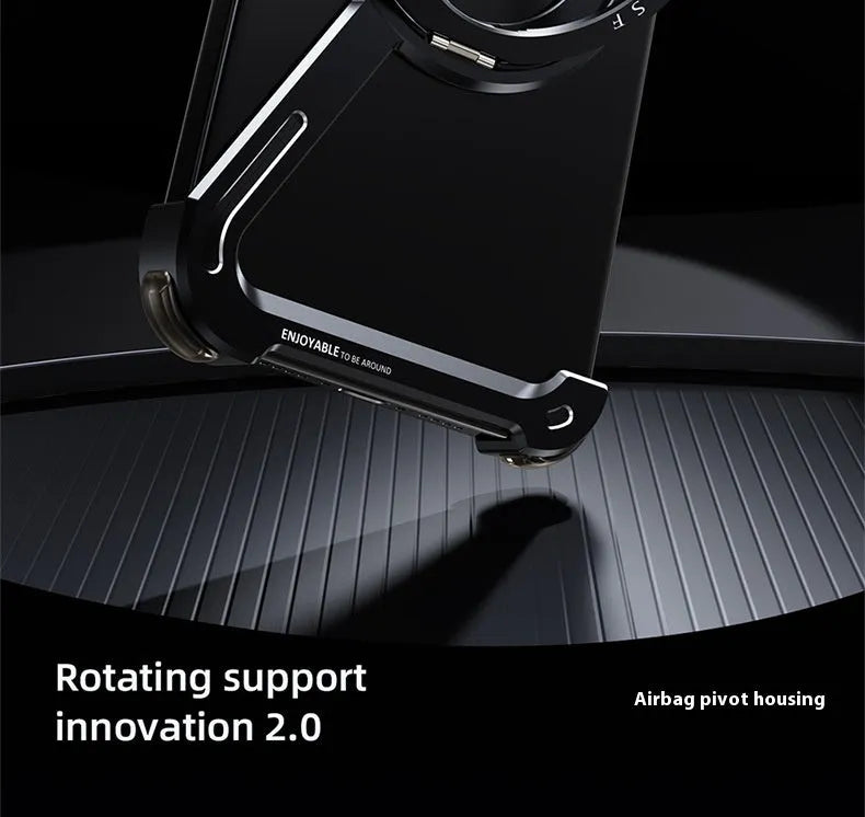 Black aluminium metal phone case for IPhone 17 Pro Max with magnetic mounting capability