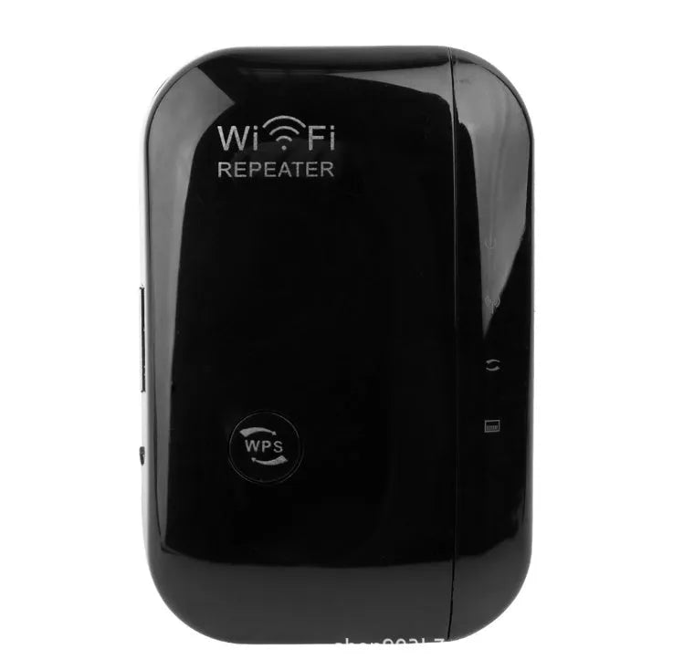 White and black WiFi repeater with two integrated antennas, 75x90mm, 300Mbps for UK plug