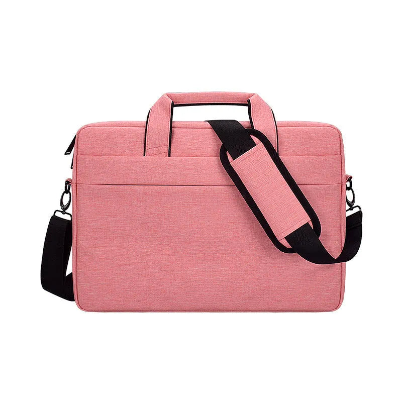 Oxford cloth laptop shoulder bag in matte finish with zipper closure, available in multiple colours and sizes