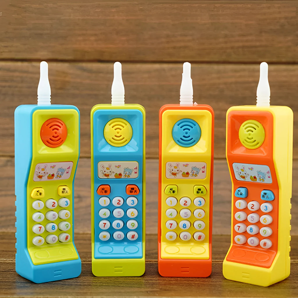 A children's battery-operated electric toy with lights, making sound and music, featuring cartoon animal designs.