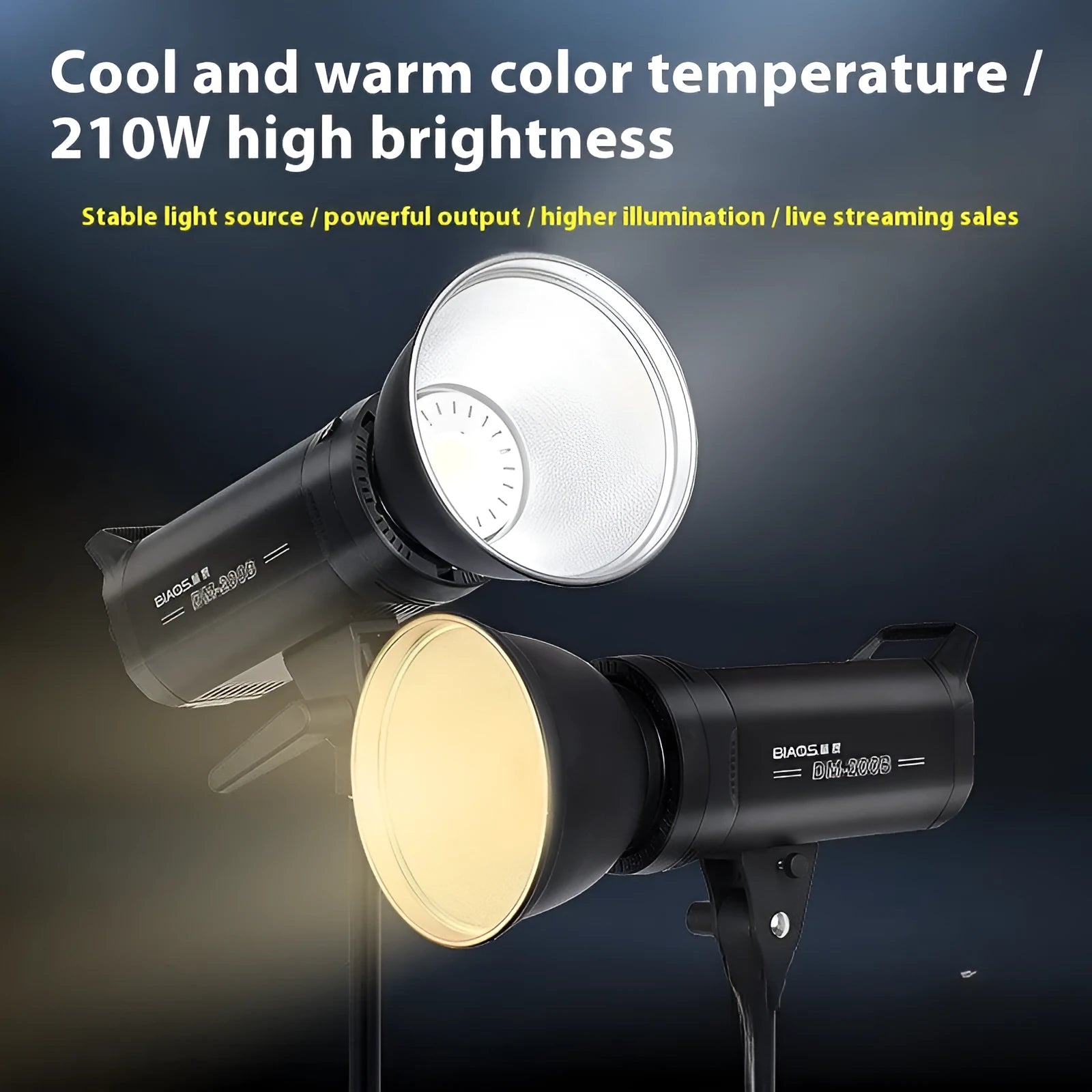 Live shooting soft always-bright photography light build fill light 150W 200W 2700K-6500K studio LED