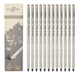 Children's professional charcoal sketching set with multiple pencil grades and drawing materials