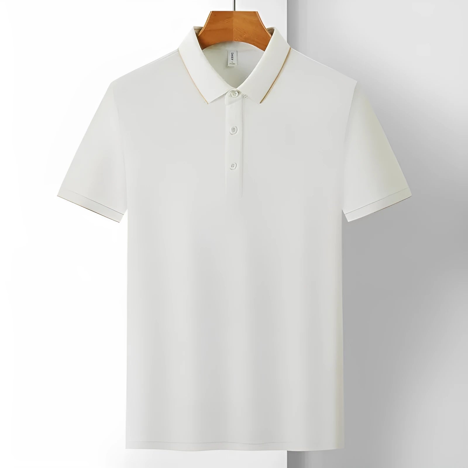 Men's loose fit cotton pullover work shirt in solid colour with short sleeves for summer