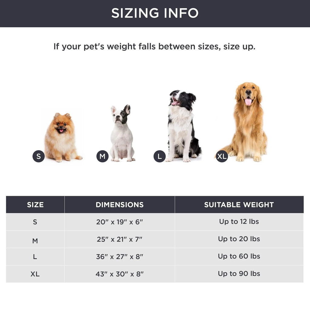 Soft winter dog bed cushion in beige colour showing raised sides and plush sleeping surface