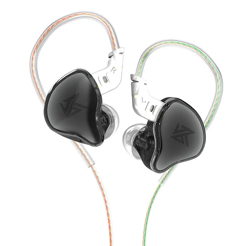 KZ-EDC in-ear wired Hi-Fi earphone with 3.5mm L plug and 120cm cable, black edition
