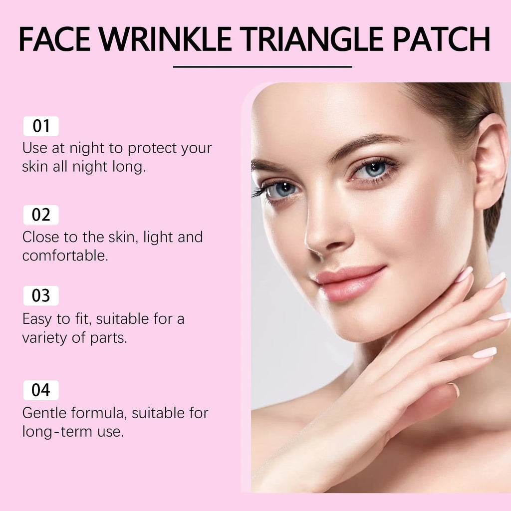 Pack of 144 transparent facial fine line nursing adhesive patches with hyaluronic acid