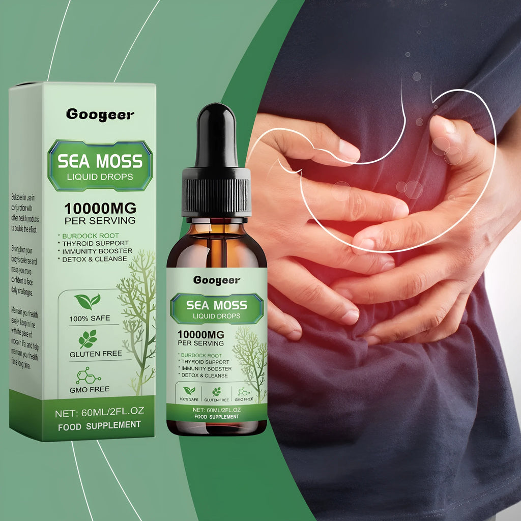 Googeer sea moss liquid drops body treatment 60ml bottle with traditional Chinese medicine extract