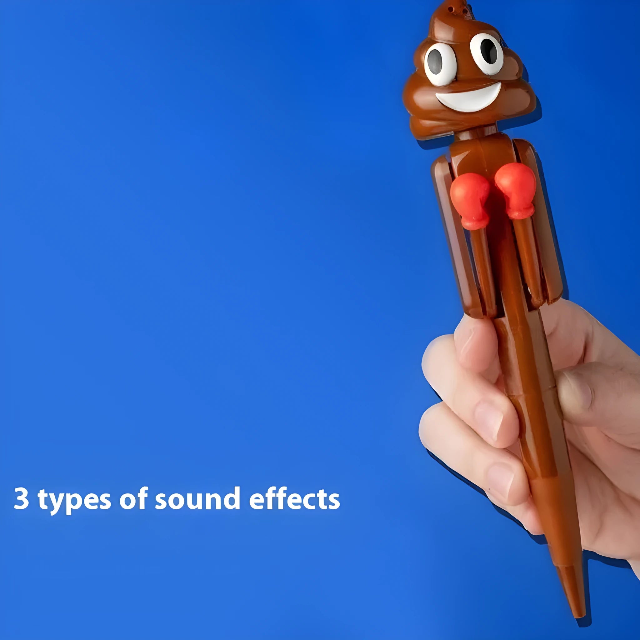 Creative trick ballpoint pen poop box in dark coffee plastic colour for teenagers