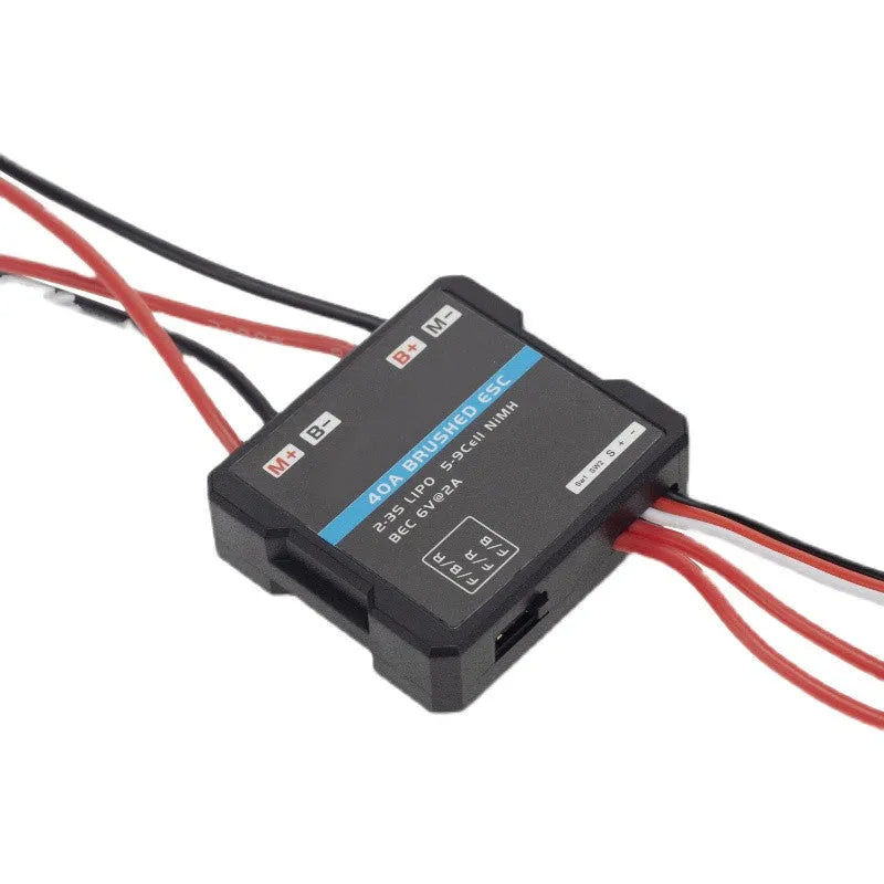 Small Boat G500 colour 40A miniature brushed electronic speed controller for RC cars.
