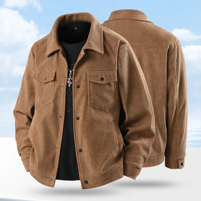 Men's slim fit casual coat in black, coffee, green, or white for plus size daily wear.