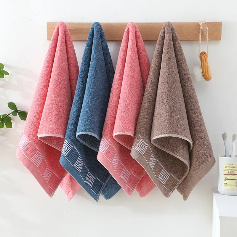 Gaoyang thickened pure cotton towel individually packaged in pink colour, 35x75cm
