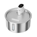 Stainless steel pet water fountain with heating base in black or white colour