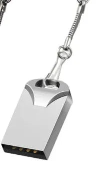 Mini USB 2.0 flash drive with solid state storage in black or silvery casing