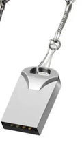 Mini USB 2.0 flash drive with solid state storage in black or silvery casing