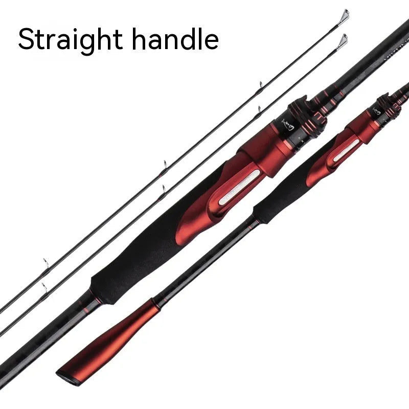 Carbon ultralight fishing rod with choice of straight or pikestaff handle in 2.1m or 2.4m lengths.