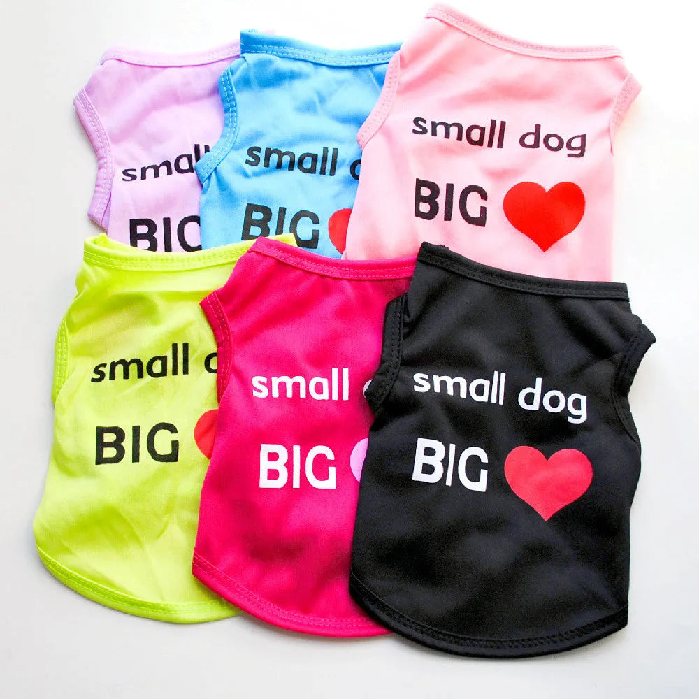 Lightweight polyester summer vest for small to medium dogs in blue colour, available in multiple sizes and colours