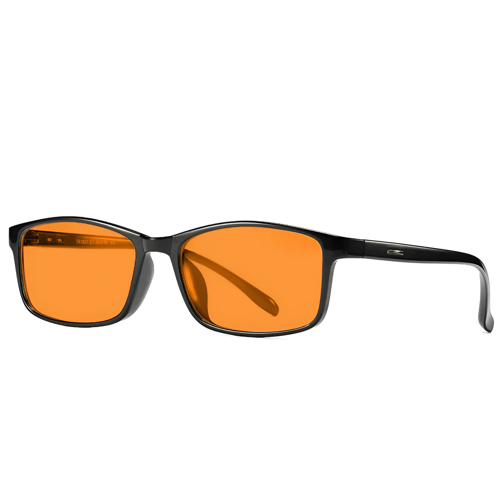 Orange anti-blue light glasses with full rim frame in four colour options C1 C2 C3 C4