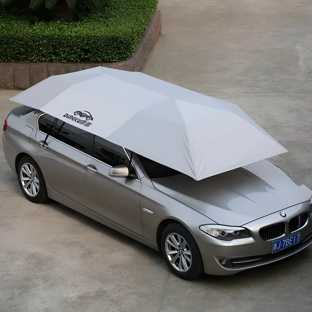 Auto Supplies fully automatic mobile insulated carport tarpaulin Oxford cloth polyester UV protection 400x210cm blue canvas