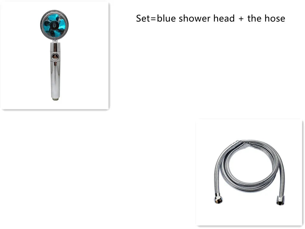 ABS plastic water-saving shower head with chrome alloy finish and 360-degree rotating design