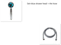 ABS plastic water-saving shower head with chrome alloy finish and 360-degree rotating design
