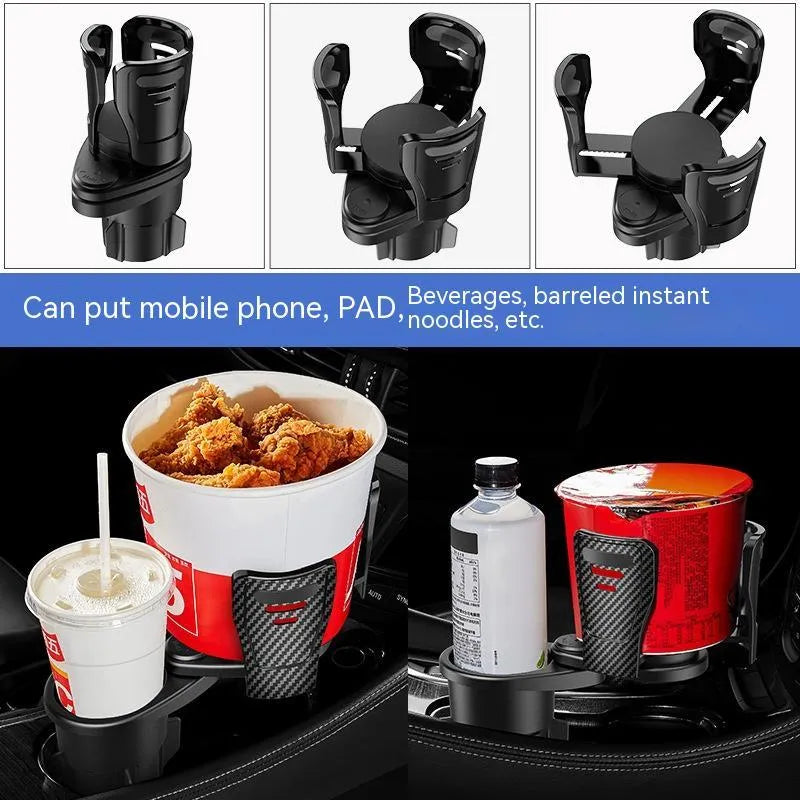ABS plastic car cup holder modification in carbon fibre or matte black finish