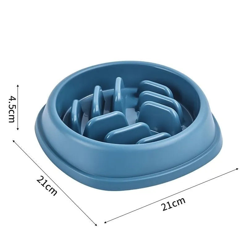 Slow feeder dog and cat bowl in yarn ball style, large capacity, PP, available in blue green pink yellow