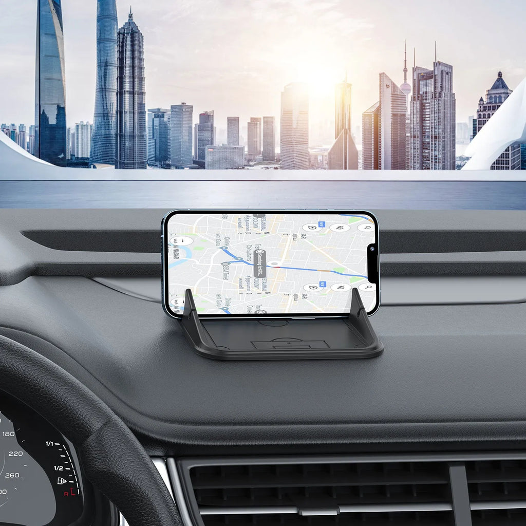 Silicone automobile phone holder in Peak-X5 colour with adhesive mounting pad