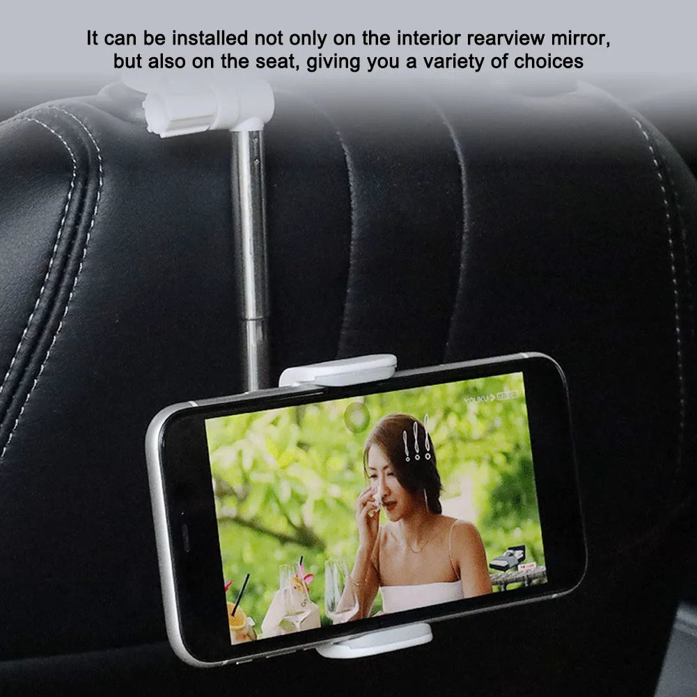 Car windscreen phone holder with 360-degree rotation mechanism and foam-lined smartphone cradle