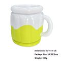 Bright yellow inflatable PVC ice bucket for outdoor drinks, shown inflated and ready for use.