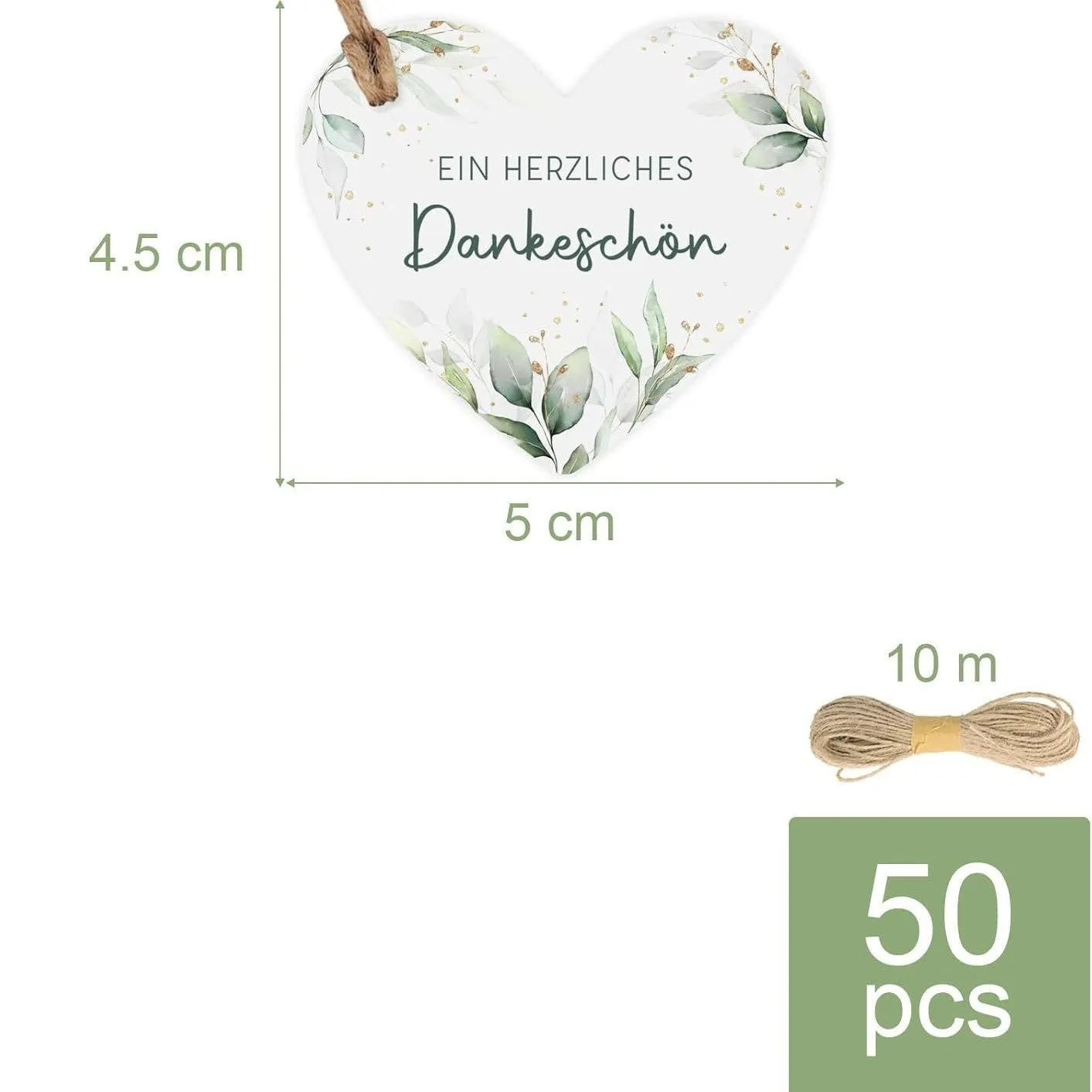 50 flower heart-shaped paper gift tags in decorative patterns with adhesive fold-over design