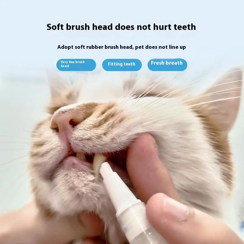 Pet toothbrush pen for dogs with twist-action toothpaste dispenser