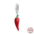 S925 sterling silver Korean style leaf pendant with electroplated BSC461 colour finish