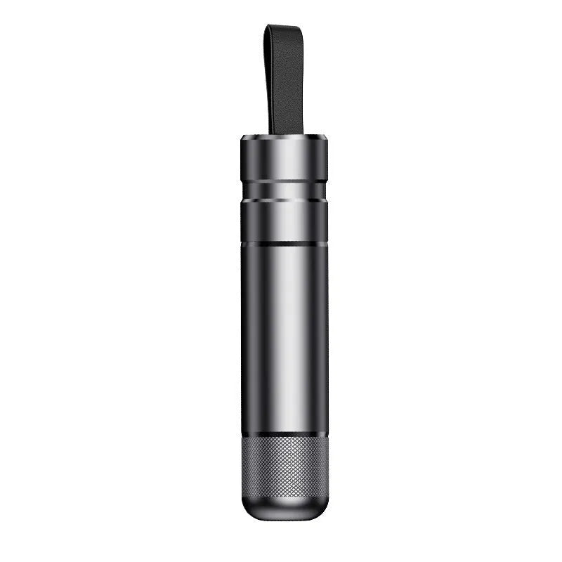 Aluminium alloy car safety escape hammer with seatbelt cutter, 88mm length with sand-blasted finish