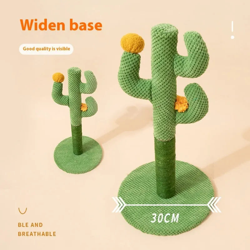 Cactus design cat scratch board with coconut tree element for cats to scratch and climb