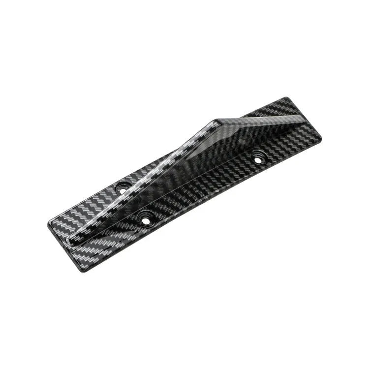 Universal triangle car rear spoiler in bright black and carbon fibre finishes