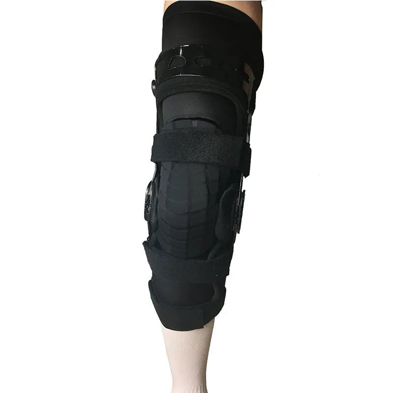 Black anterior ligament knee pad supporter showing left and right size options.